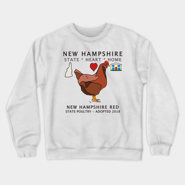 New Hampshire - Red Hen - State, Heart, Home - state symbols Crewneck Sweatshirt by cfmacomber